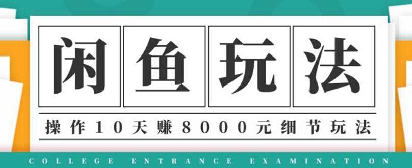 （1375期）龟课·闲鱼项目玩法实战班第12期，操作10天左右利润有8000元细节玩法-安索博客网