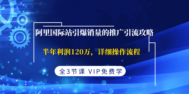 （1374期）阿里国际站引爆销量的推广引流攻略，半年利润120万，详细操作流程(全3节课)-安索博客网