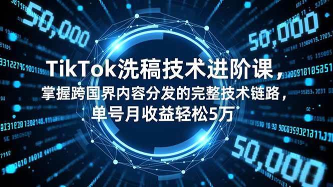（16693期）TikTok洗稿进阶课：跨国内容分发的全套玩法，单号月入5万很轻松-安索博客网