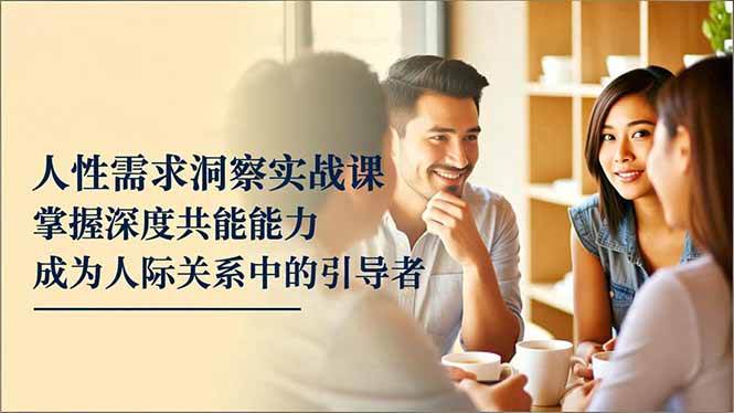 人性需求洞察实战课：教你读懂人心，成为关系里的“带头大哥”-安索博客网
