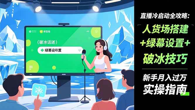 直播冷启动全攻略：从零开始搭建人货场，新手也能月入过万-安索博客网