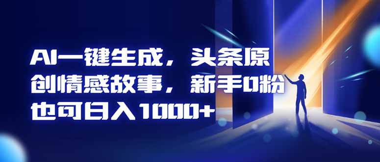 （16581期）AI一键搞定，头条原创情感故事，新手零粉丝也能日赚上千-安索博客网