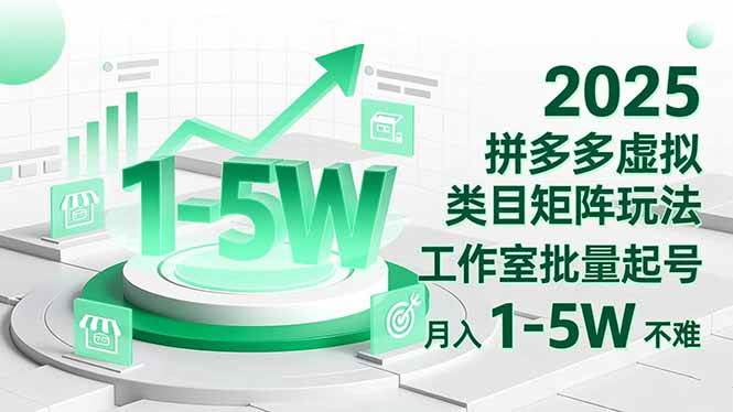 2025 拼多多虚拟类目矩阵玩法，工作室批量起号，月入 1-5W 不难-安索博客网
