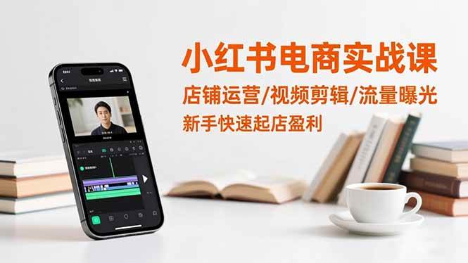 小红书电商实战课：开店、剪视频、搞流量，新手也能快速上手赚到钱-安索博客网