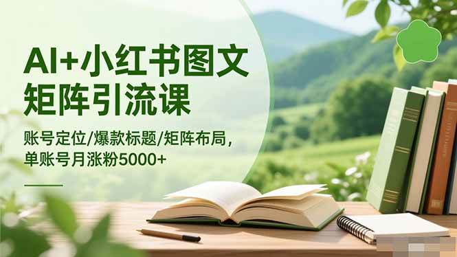 手把手教你用AI玩转小红书图文矩阵，单账号月涨粉5000+！-安索博客网