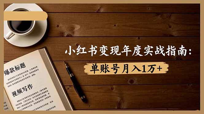 16503期 小红书赚钱年度实战课：7种变现方法/爆款标题/视频技巧，一个号月入过万-安索博客网
