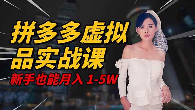 2025拼多多虚拟品系统实战课，轻资产搞钱，新手也能开工作室-安索博客网