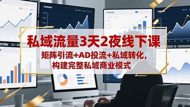 3天2夜线下课：手把手教你搞定私域流量，从引流到变现全打通-安索博客网
