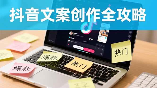 抖音文案速成班：9招写出爆款标题，100个模版拿来就用，想月入过万？真不难！-安索博客网