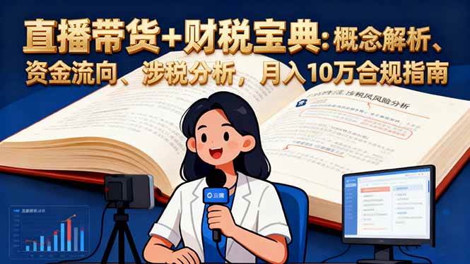 直播带货 + 财税宝典：搞懂钱和税，月入10万还能合法合规-安索博客网