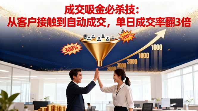 （16432期）成交大神课：从聊客户到自动成交，一天多赚3倍-安索博客网