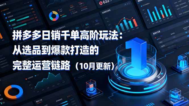 拼多多日销千单高阶玩法：从选品到爆款，手把手带你走完整条路（10月最新版）-安索博客网