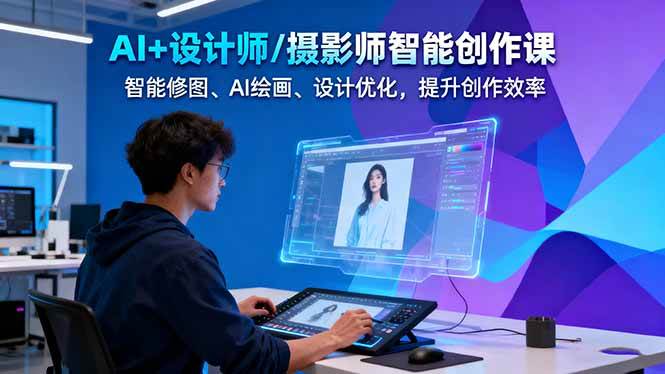 这门课，让AI帮你搞定设计、修图和摄影，效率直接翻倍！-安索博客网