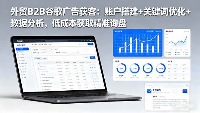 （16389期）外贸B2B谷歌广告拿客户：账户搭建+关键词优化+数据分析，花小钱搞定精准询盘-安索博客网