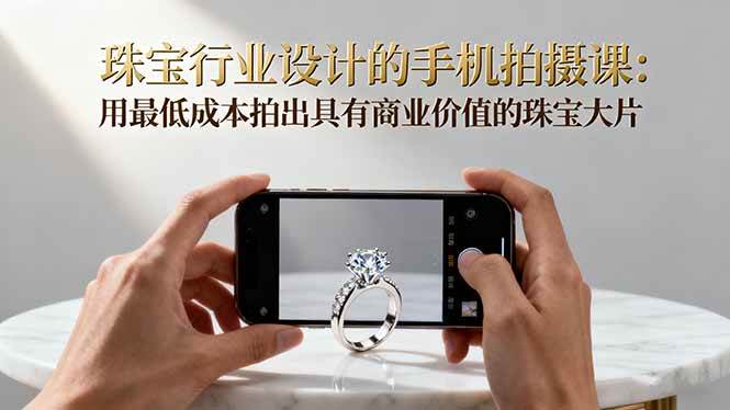 （16385期）手机拍珠宝课：花最少的钱，拍出能卖大钱的珠宝大片！-安索博客网