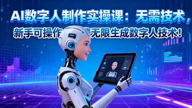 （16376期）AI数字人制作实操课：不用会技术，小白也能上手，免费无限生成数字人！-安索博客网