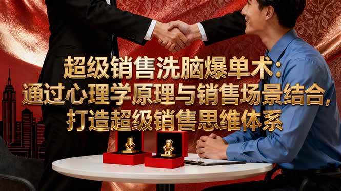（16370期）超级销售洗脑爆单术：用心理学搞定销售，帮你打造顶级销售思维-安索博客网