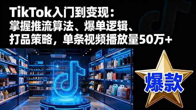 从零开始玩转TikTok：搞懂推流算法、爆单套路、打品技巧，一条视频就能冲到50万播放-安索博客网