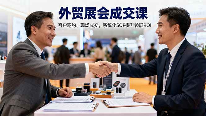 外贸展会成交课，手把手教你搞定从定目标到现场签单的全流程-安索博客网