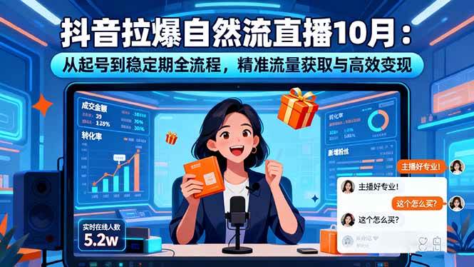 （16339期）抖音自然流直播10月：从零开始到稳定赚钱，精准搞流量和变现-安索博客网