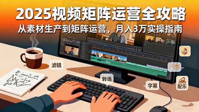 2025短视频矩阵运营全攻略：从素材制作到矩阵玩法，轻松月入3万实操指南（16333期）-安索博客网