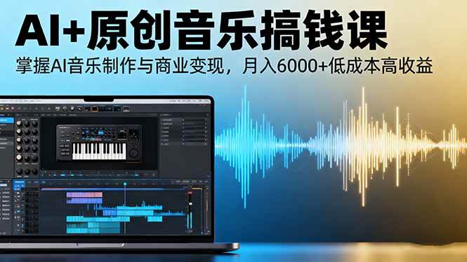 （16324期）AI音乐赚钱课：零基础也能月入6000+，低成本高回报-安索博客网