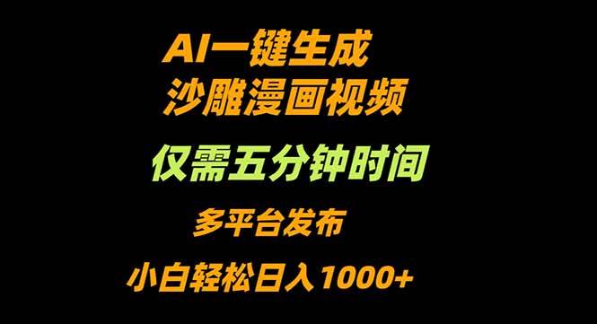 （16320期）5分钟AI整活沙雕动漫，新手也能日赚1000+-安索博客网
