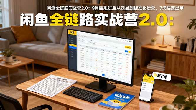 （16263期）闲鱼全链路实战营2.0：9月新规后，从选品到标准化运营，7天快速出单-安索博客网