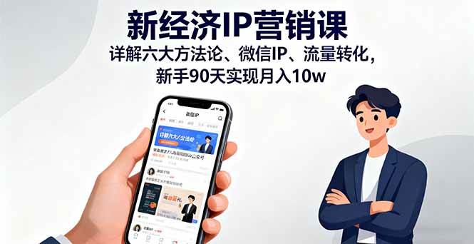 （16194期）新经济IP营销课：6大方法、微信IP、流量变现，新手90天月入10万-安索博客网