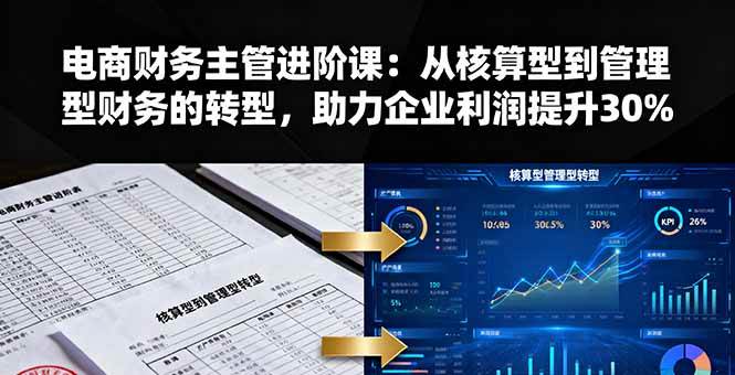 （16193期）电商财务主管进阶课：从算账到管账，帮公司多赚30%利润-安索博客网