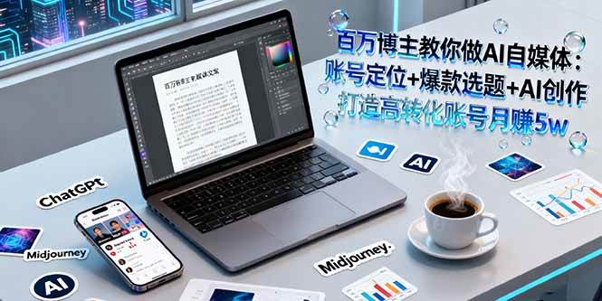 百万博主教你玩转AI自媒体：账号定位+爆款选题+AI创作，轻松月入5万-安索博客网
