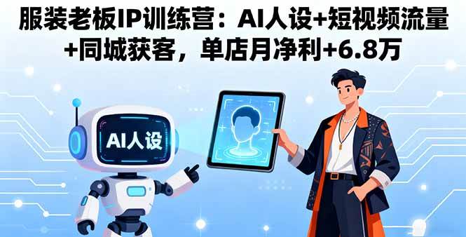 《服装老板IP赚钱攻略：AI人设+短视频+同城获客，月赚6.8万》-安索博客网