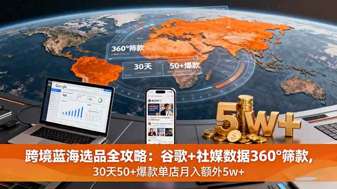 跨境蓝海选品秘籍：用谷歌和社交媒体数据找爆款，一个月多赚5万-安索博客网