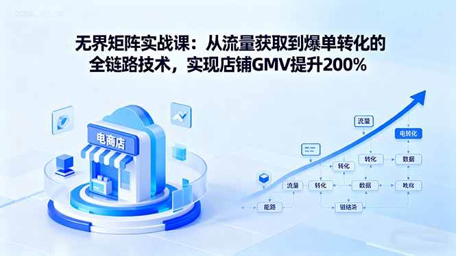 （16104期）无界矩阵实战课：手把手教你从搞流量到爆单，店铺GMV直接翻两倍-安索博客网