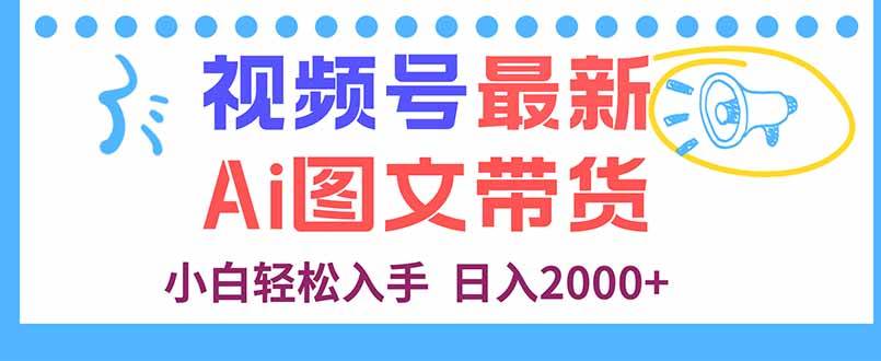 视频号最新AI图文带货，每天花几分钟，小白也能轻松上手，日入2000+-安索博客网