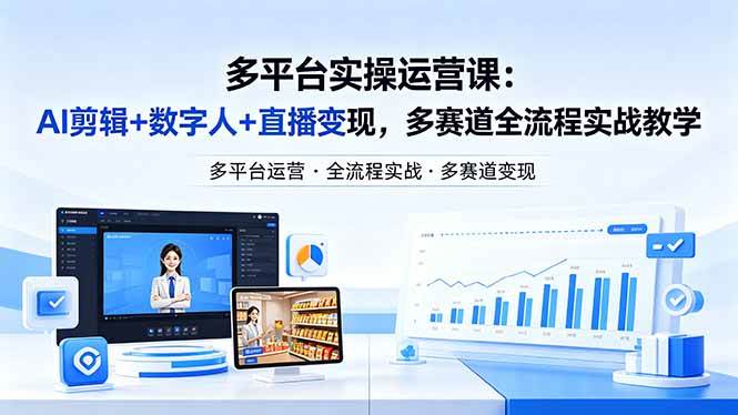（18193期）野狼团队多平台实操课 - 更新到26年4月25：AI剪辑+数字人+直播赚钱，各种玩法手把手教-安索博客网