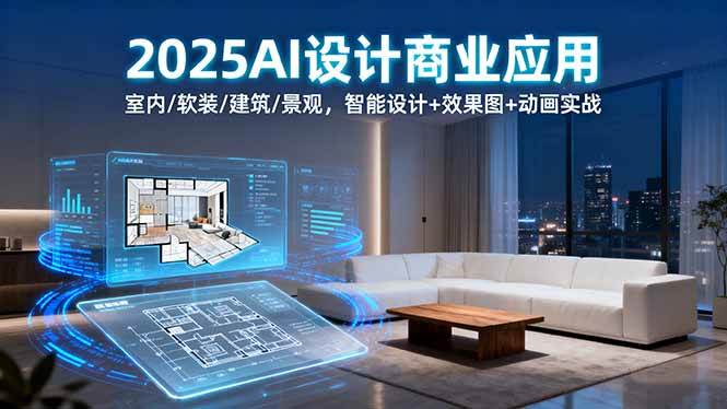 （16052期）2025 AI设计商业实战：室内/软装/建筑/景观，玩转智能设计+效果图+动画-安索博客网