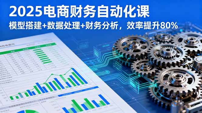 2025电商财务自动化课，模型搭建+数据处理+财务分析，效率直接飙升80%-安索博客网