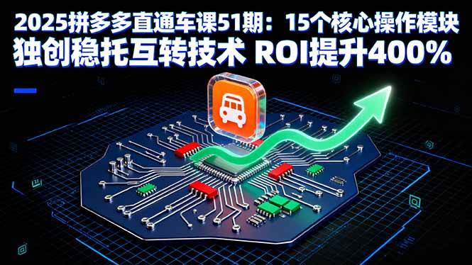 【16020期】2025拼多多直通车课第51波：15个核心玩法 独创稳托互转大法 ROI翻4倍-安索博客网