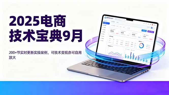 2025电商技术宝典9月：200+节实操案例持续更新，能变现也能自己用-安索博客网
