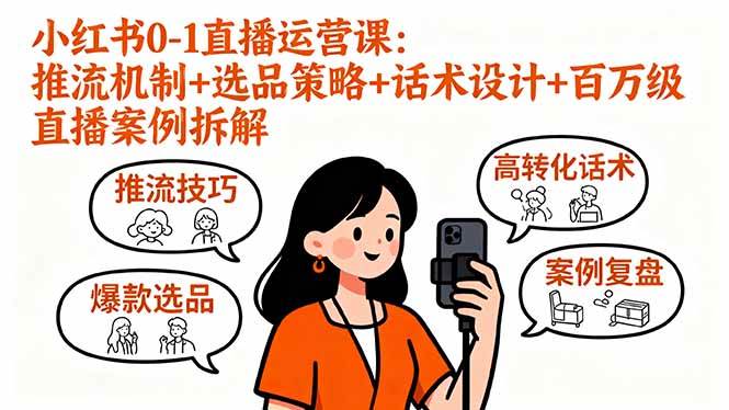 小红书0-1直播运营课：新手起号训练营，7天突破个位数在线-安索博客网