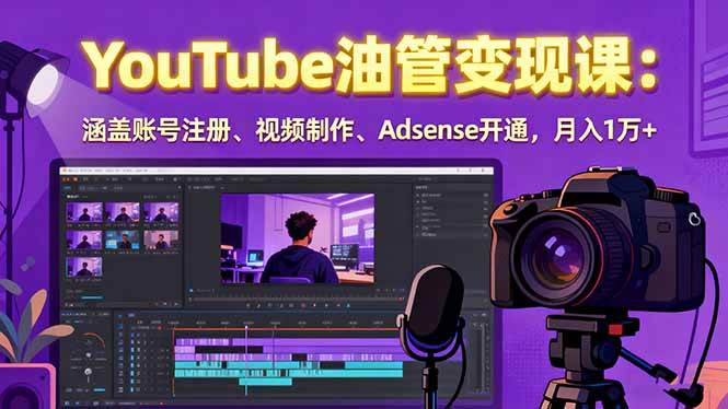 2025 YouTube油管变现课：从账号注册到月入1万+-安索博客网