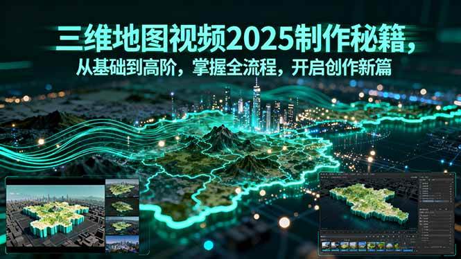 2025三维地图视频制作秘籍，从入门到高手，一条龙全搞定！-安索博客网