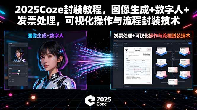 （15980期）2025 Coze封装教程，图像生成+数字人+发票处理，玩转可视化操作与流程封装技术-安索博客网