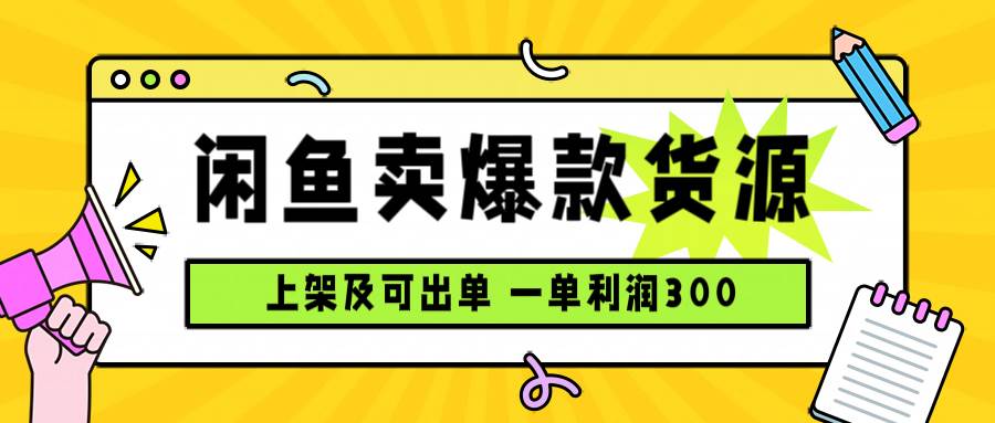 （15977期）闲鱼卖爆款货源，每天赚1000，上架就有人买-安索博客网