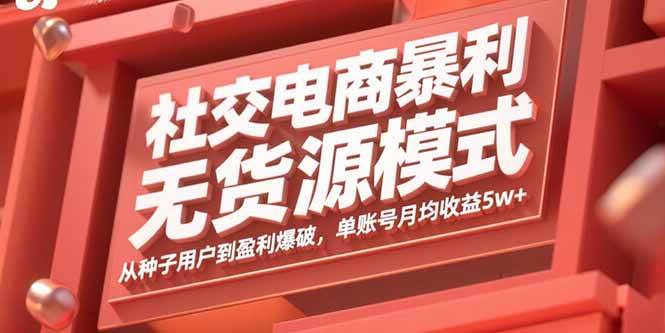 社交电商无货源模式，轻松月入5万+？手把手教你玩转！-安索博客网