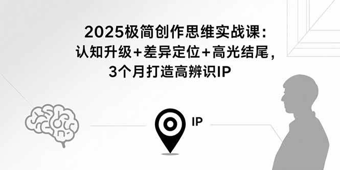 （15928期）2025极简创作思维实战课：升级认知+找准定位+高光结尾，3个月做个超有辨识度的IP-安索博客网