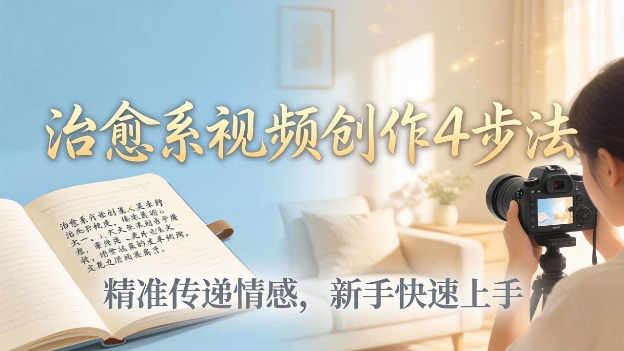 （18165期）治愈系视频创作4步法：从文案到画面，轻松传递情感，新手也能快速上手拍出好内容-安索博客网