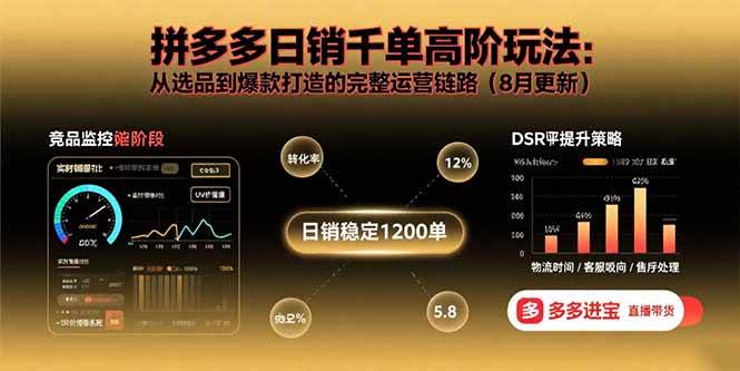 拼多多日销千单高阶玩法：从选品到爆款的完整运营套路（8月更新）-安索博客网