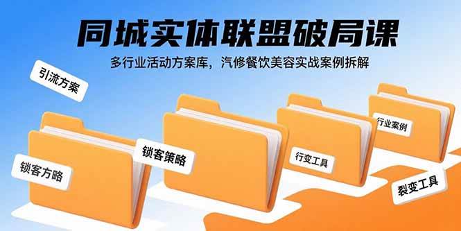 同城实体联盟破局课：本地老板抱团赚钱指南-安索博客网